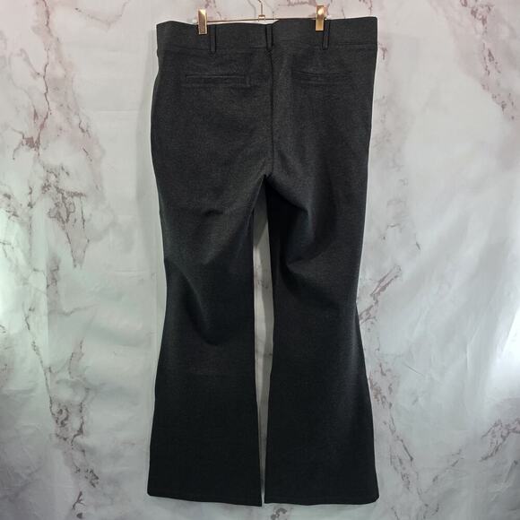 Betabrand Pants Womens 1X Heather Gray Boot High Rise Ponte Tall Yoga